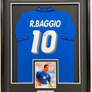 Roberto Baggio - Azzurri - Italy National Team - Autographed Framed Jersey