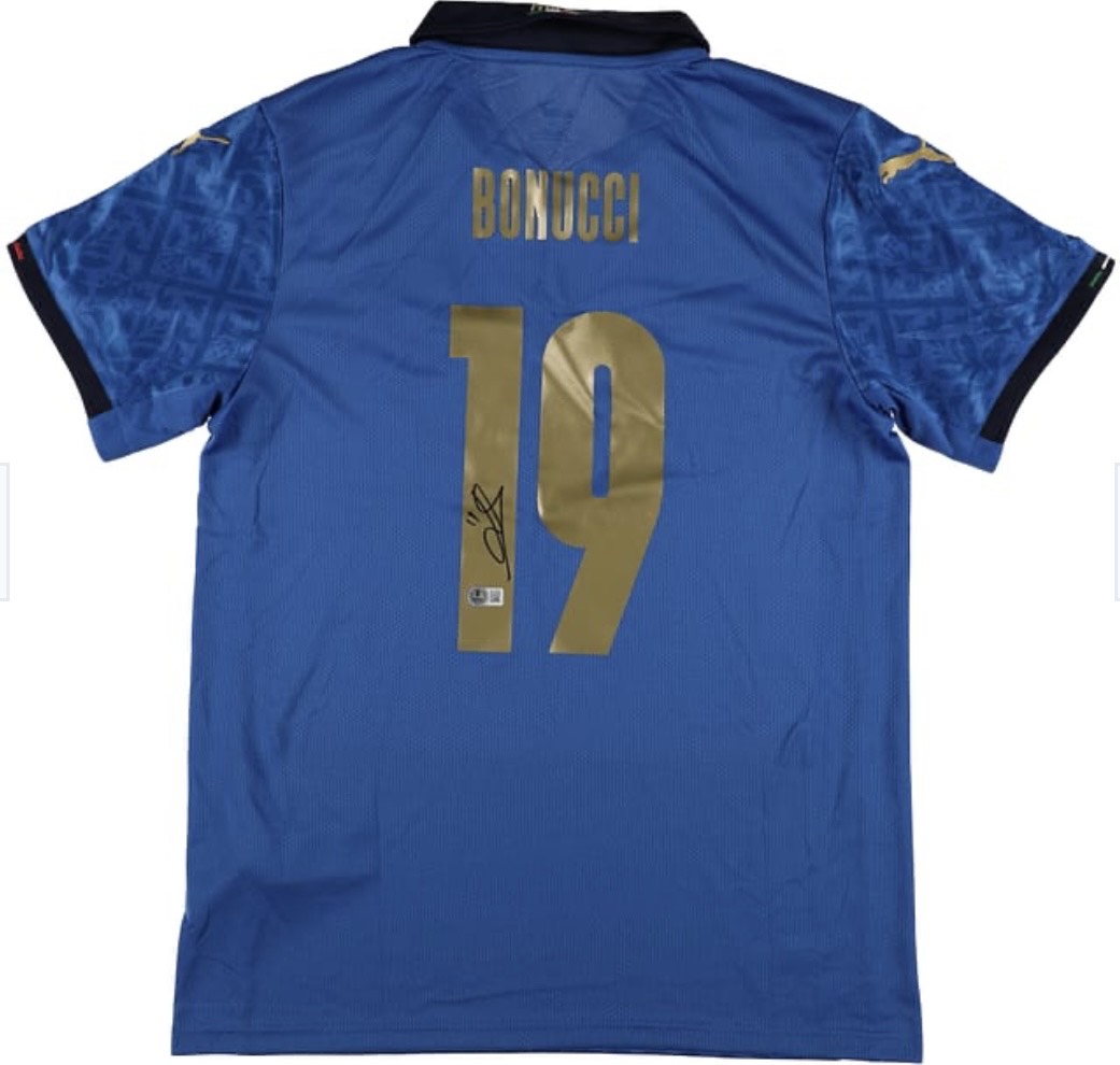 Leonardo Bonucci - Italy National Team - Framed Autographed Jersey - Image 2