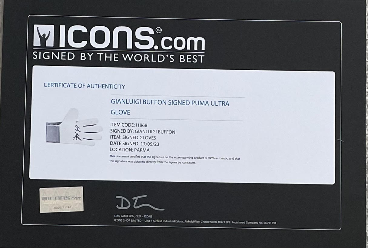 Gianluigi "GIGI" Buffon - Framed Autographed Goalkeeper Glove - Image 5