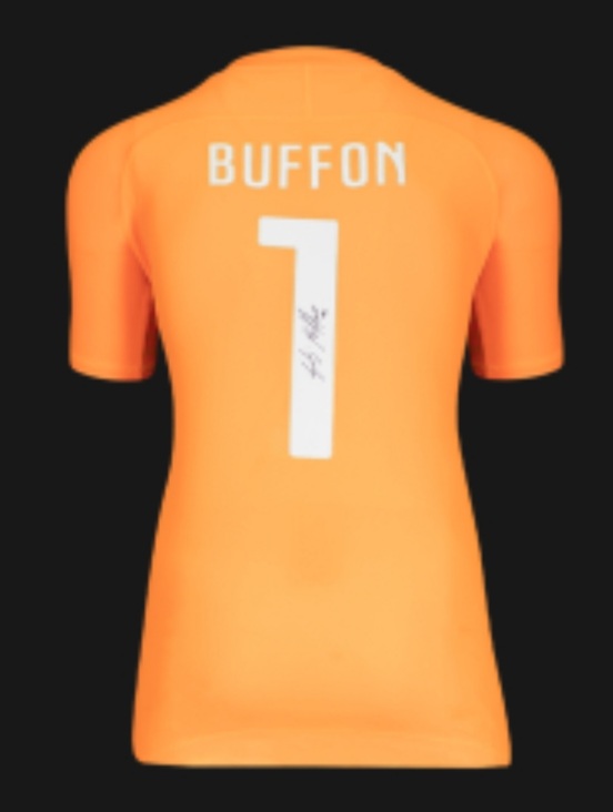Gianluigi "GIGI" Buffon - Juventus FC - Framed Autographed Jersey (Orange) - Image 2