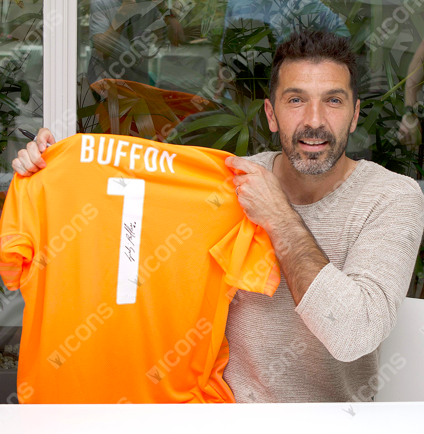Gianluigi "GIGI" Buffon - Juventus FC - Framed Autographed Jersey (Orange) - Image 6