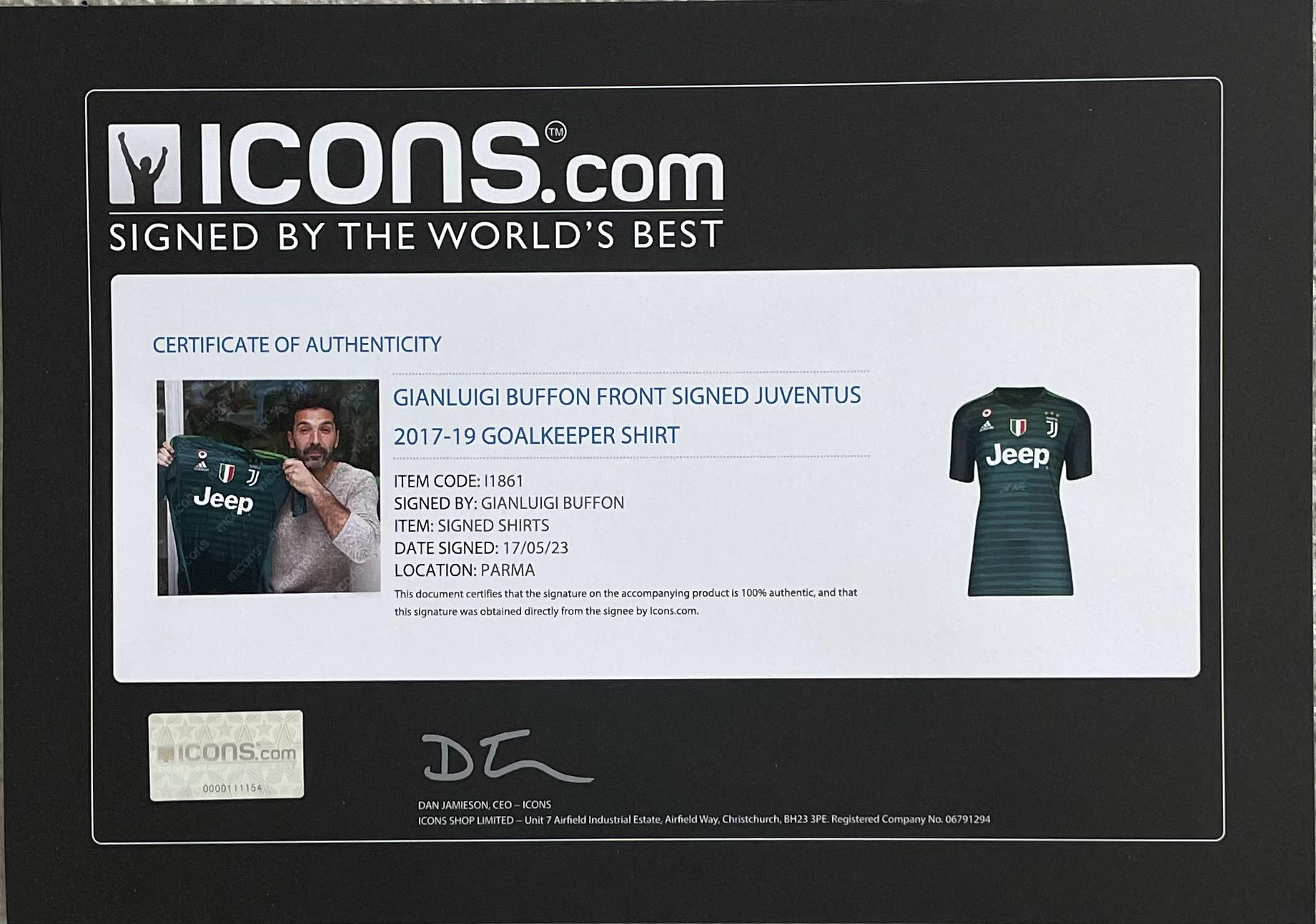 Gianluigi "GIGI" Buffon - Juventus FC - Framed Autographed Jersey - Image 6