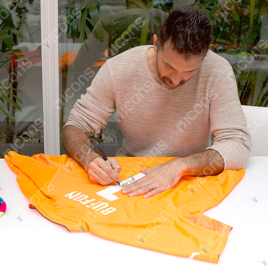 Gianluigi "GIGI" Buffon - Juventus FC - Framed Autographed Jersey (Orange) - Image 5