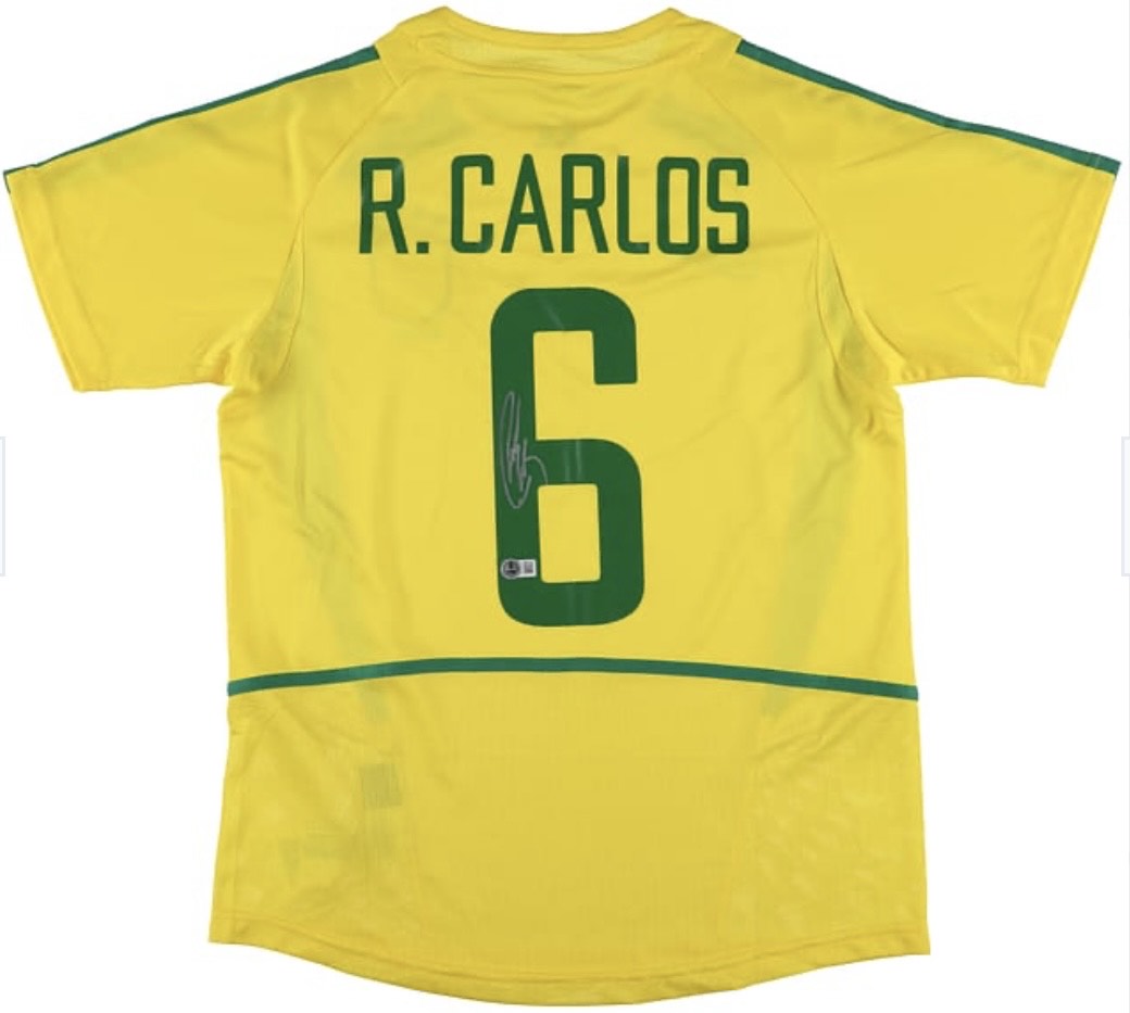 Roberto Carlos - Brazil National Team - Autographed Framed Jersey - Image 2