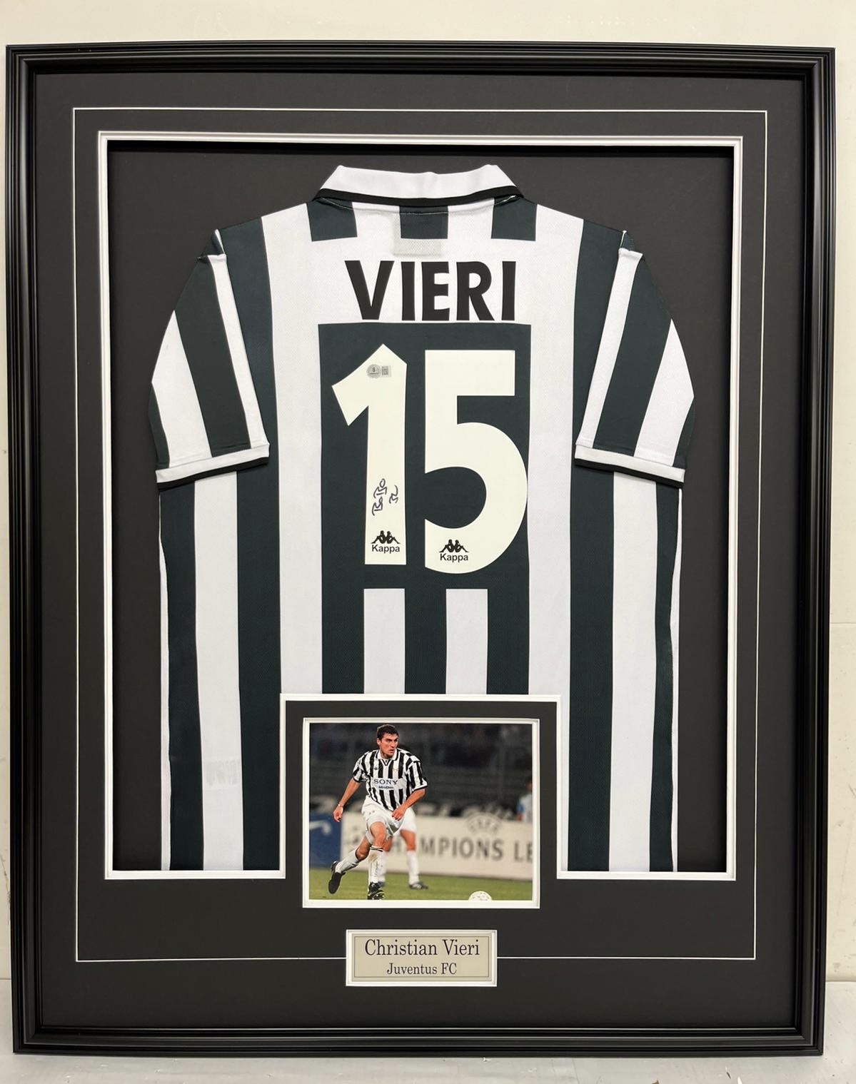 Christian Vieri - Juventus FC - Framed Autographed Jersey
