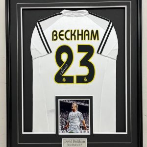 David Beckham – Real Madrid CF – Framed Autographed Jersey