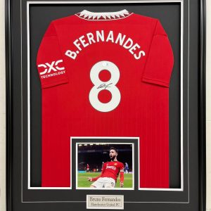 Bruno Fernandes - Manchester United - Framed Autographed Jersey