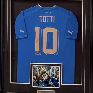 Francesco Totti - Azzurri - Italy National Team - Autographed Framed Jersey