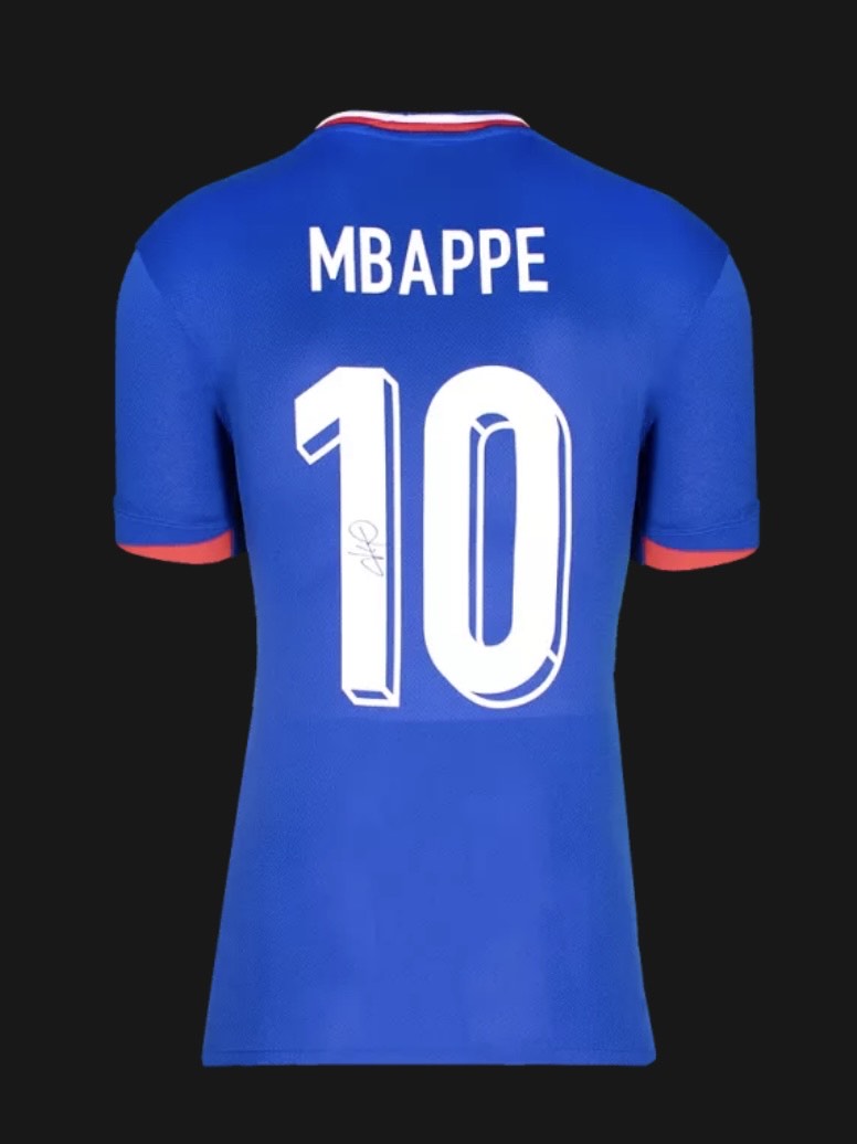 Kylian Mbappe - 2024 France National Team - Framed Autographed Jersey - Image 2