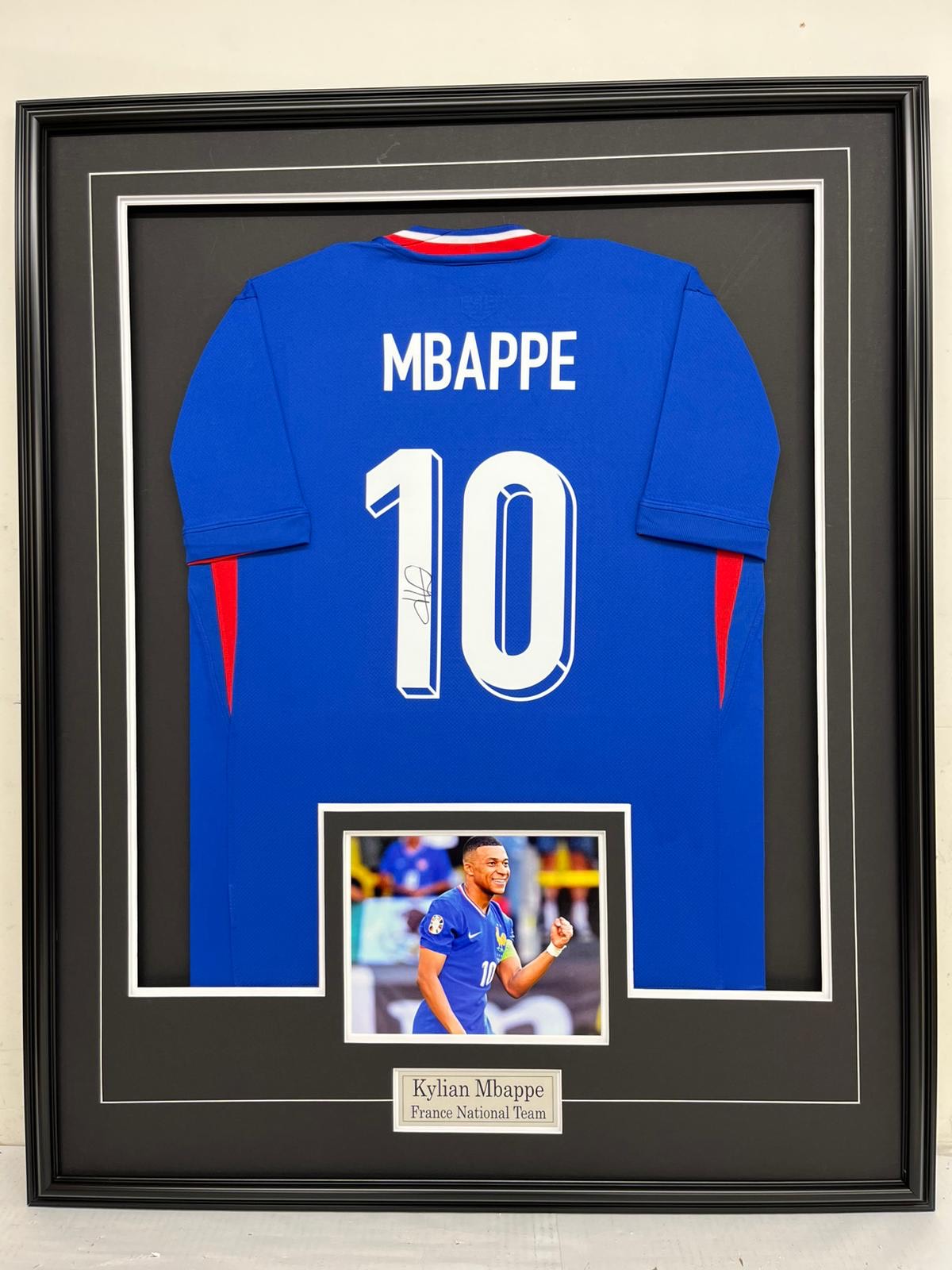 Kylian Mbappe - 2024 France National Team - Framed Autographed Jersey