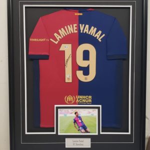 Lamine Yamal - FC Barcelona - Framed Autographed Jersey