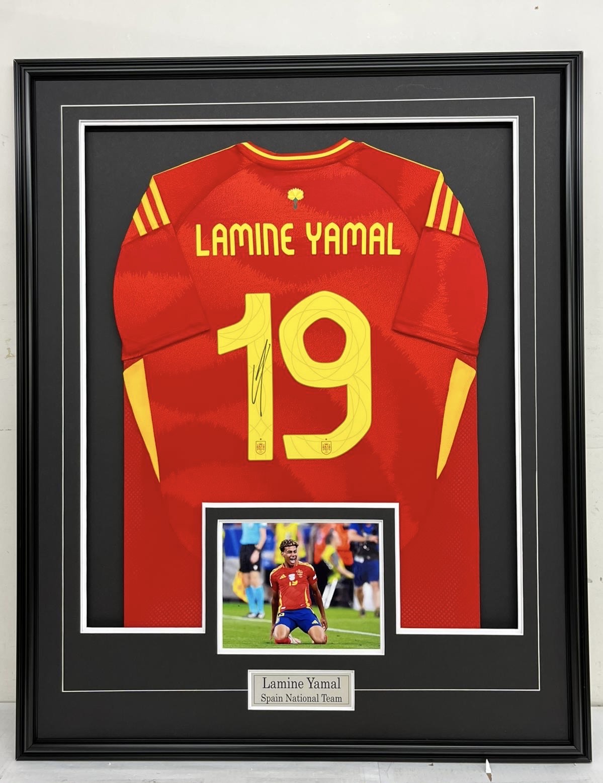 Lamine Yamal - Spain National Team - Framed Autographed Jersey