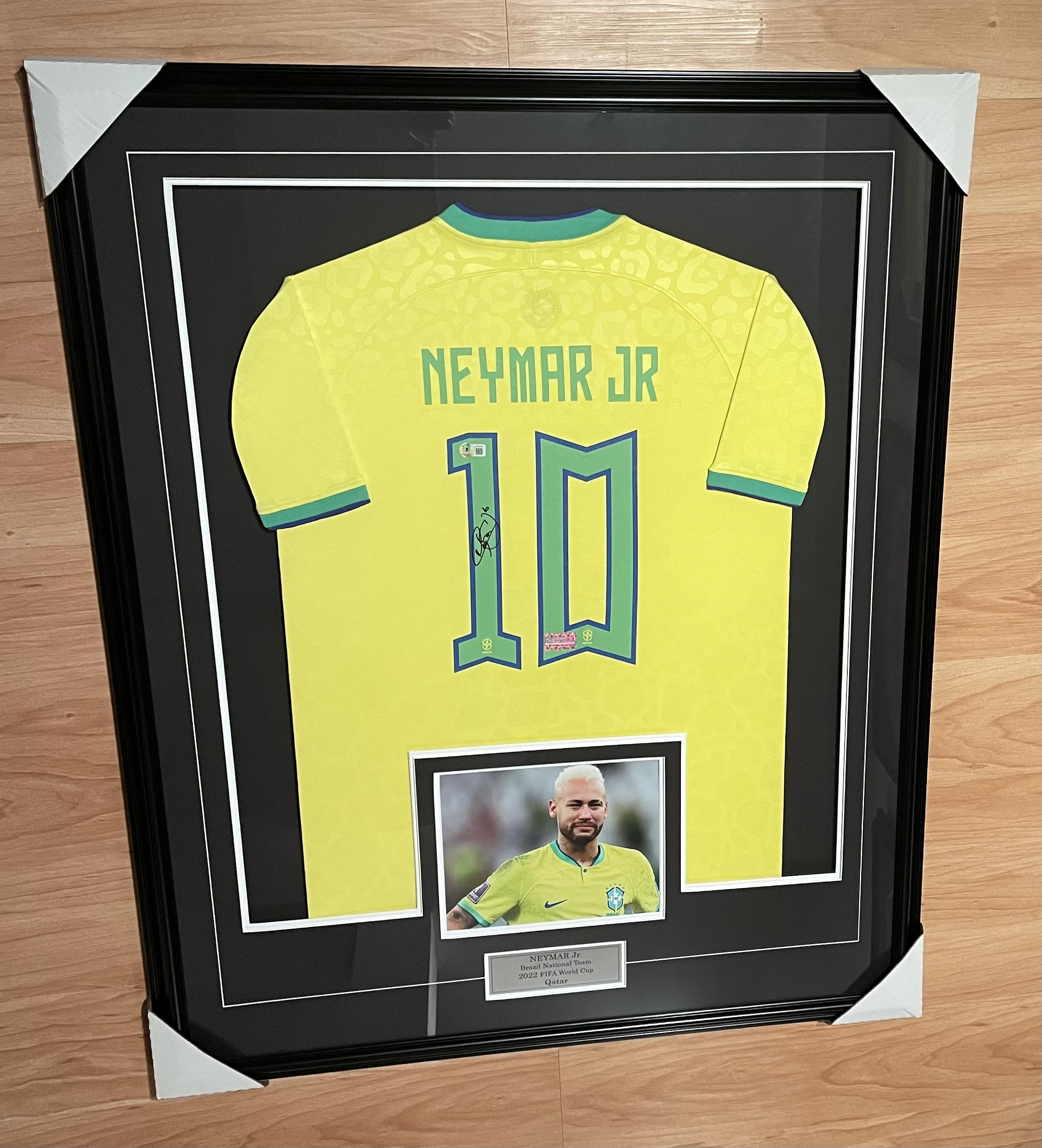 Neymar Jr. - Brazil National Team - Framed Autographed Jersey