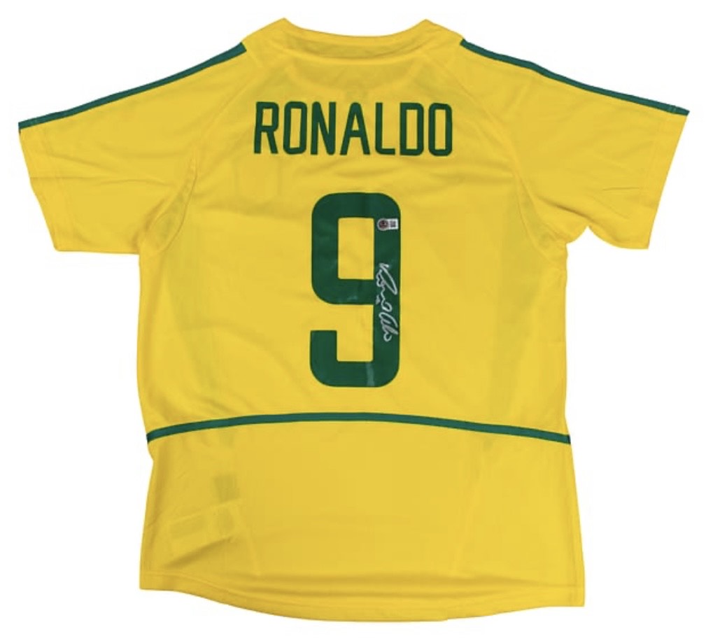 Ronaldo - Brazil National Team - Framed Autographed Jersey - Image 2