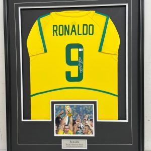 Ronaldo - Brazil National Team - Framed Autographed Jersey