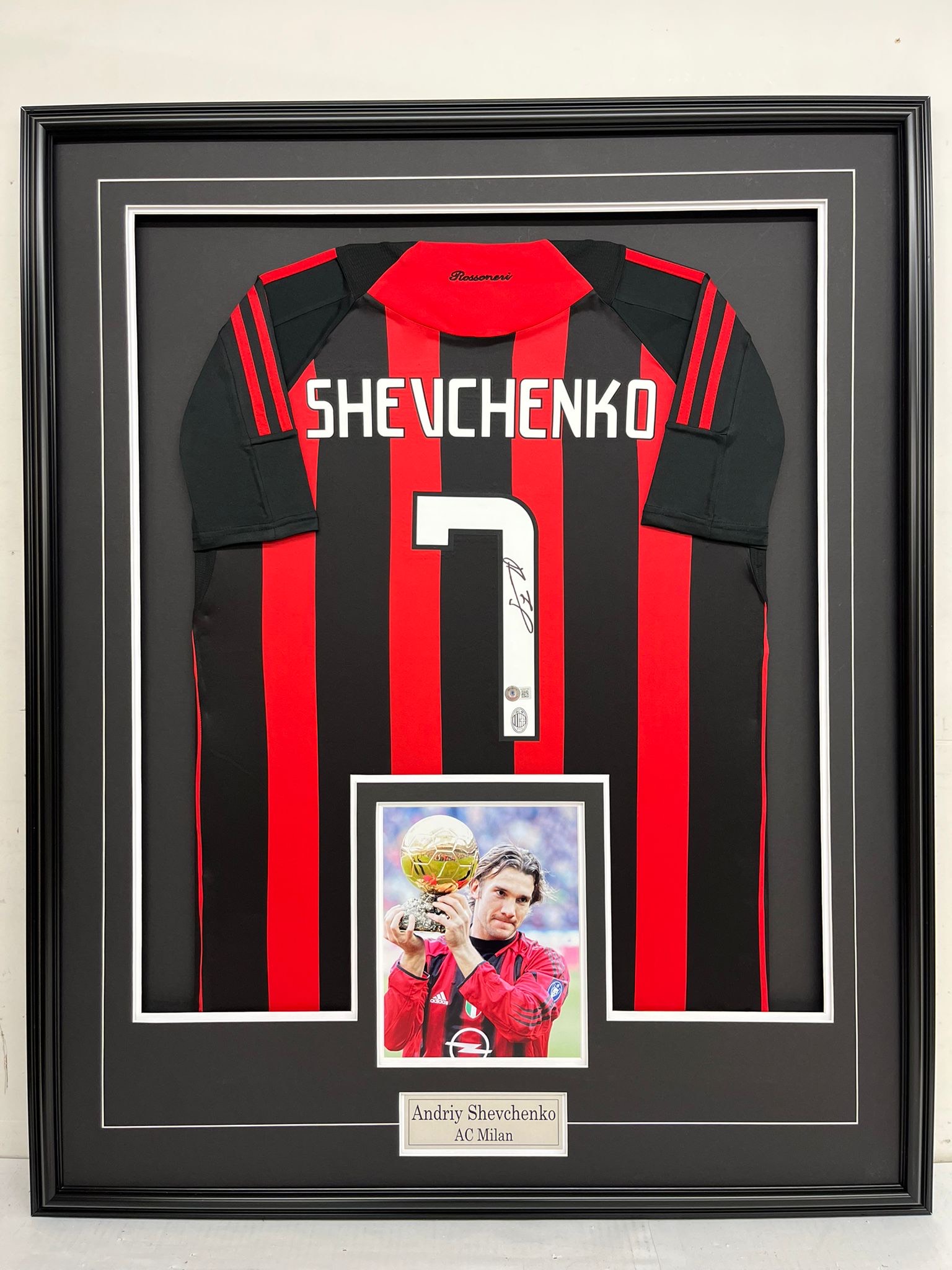 Andriy Shevchenko - AC Milan - Framed Autographed Jersey