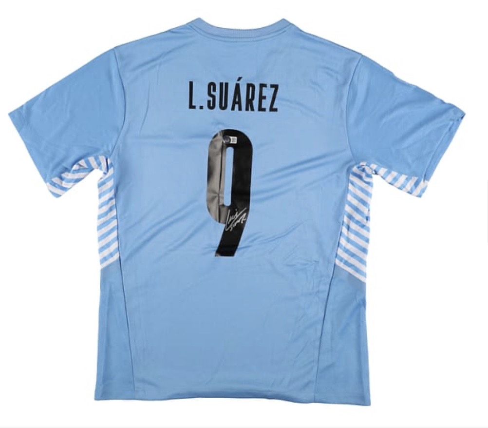 Luis Suarez - Uruguay National Team - Framed Autographed Jersey - Image 2