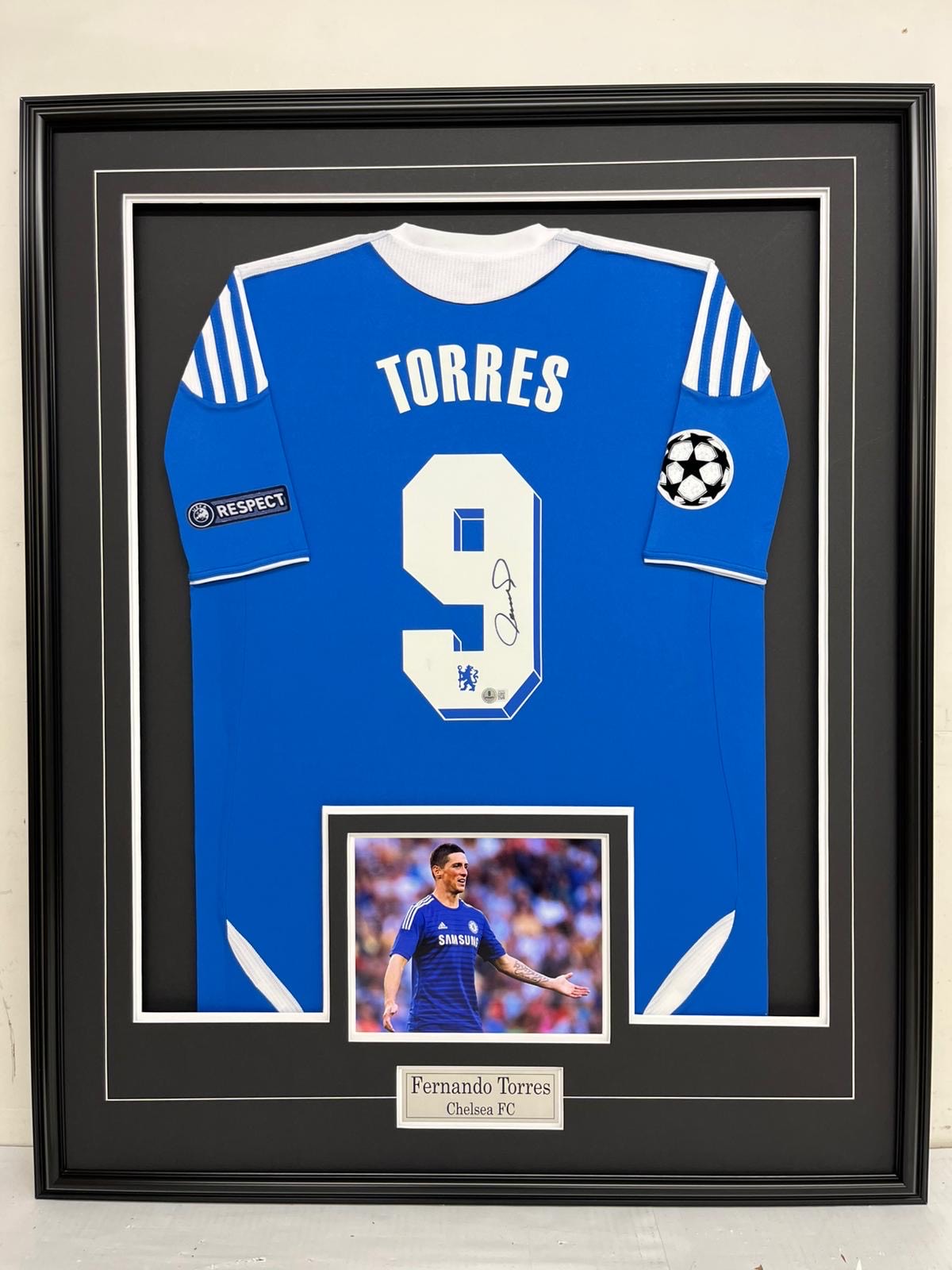 Fernando Torres - Chelsea FC - Framed Autographed Jersey