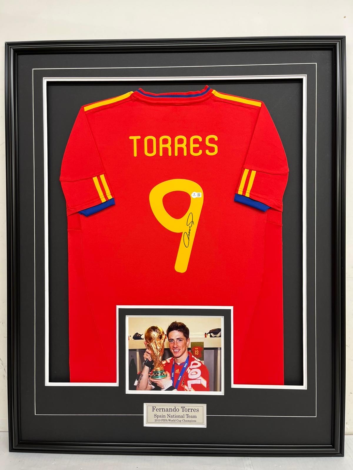 Fernando Torres - Spain National Team - 2010 FIFA World Cup Champions - Framed Autographed Jersey