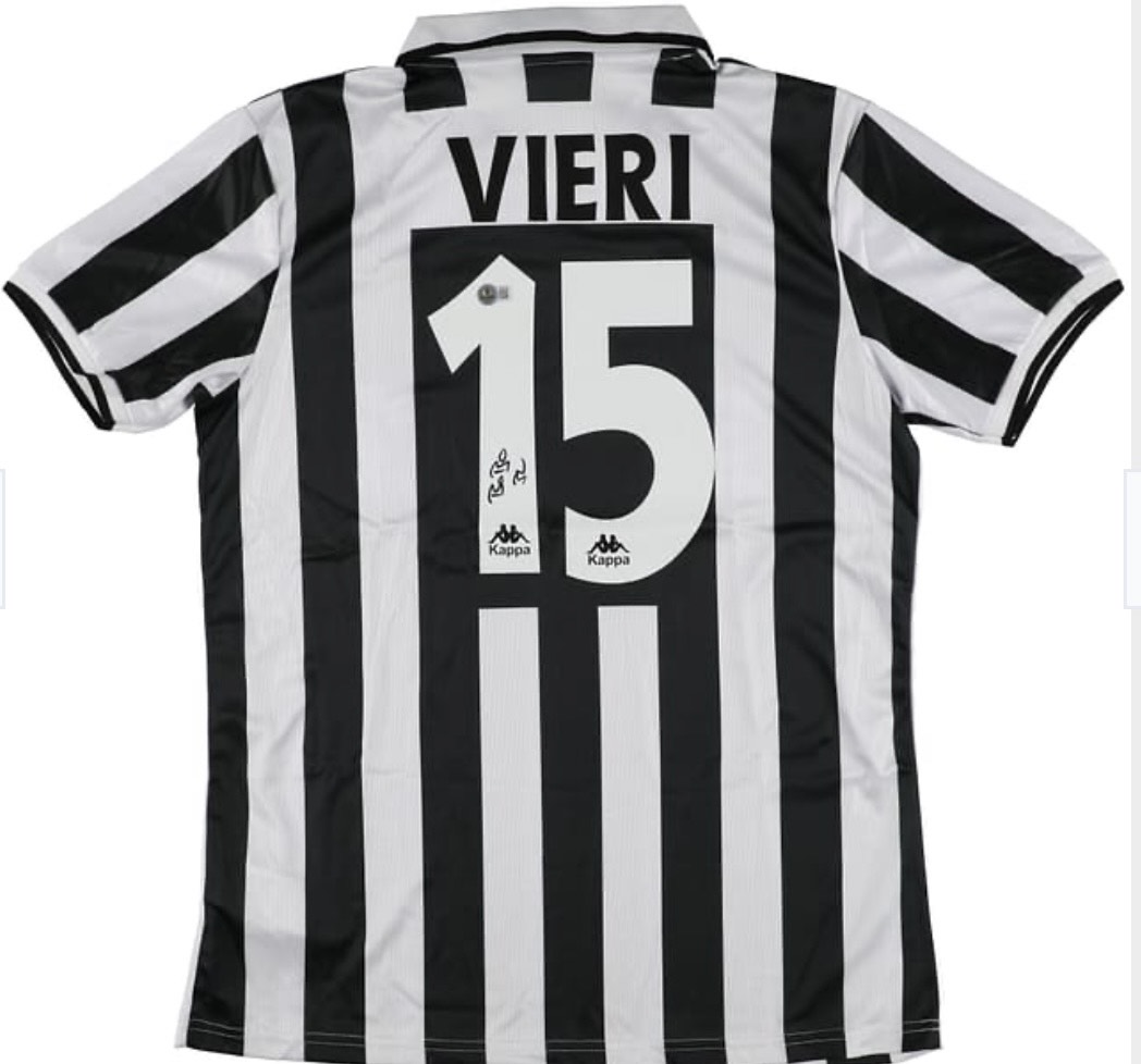 Christian Vieri - Juventus FC - Framed Autographed Jersey - Image 2