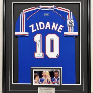 Zinedine Zidane - France National Team - Framed 1998 FIFA World Cup Autographed Jersey