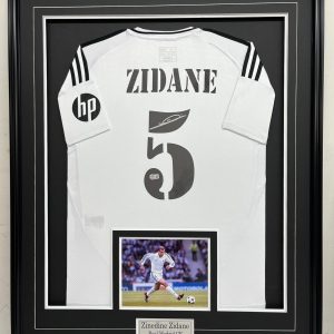 Zinedine Zidane - Real Madrid CF - Framed Autographed Jersey