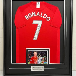 Cristiano Ronaldo - Manchester United FC - Framed Autographed Jersey