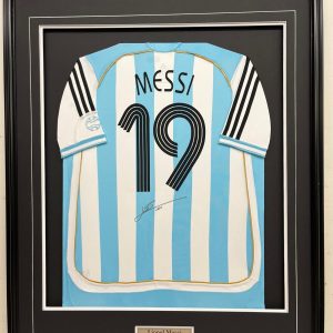 Lionel Messi - Argentina National Team - 2006 World Cup - Framed Autographed Jersey
