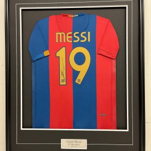 Lionel Messi - FC Barcelona - 2006-2007 - Framed Autographed Jersey