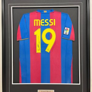 Lionel Messi - FC Barcelona - 2007-2008 - Framed Autographed Jersey