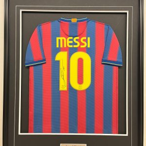Lionel Messi - FC Barcelona - 2009-2010 - Framed Autographed Jersey