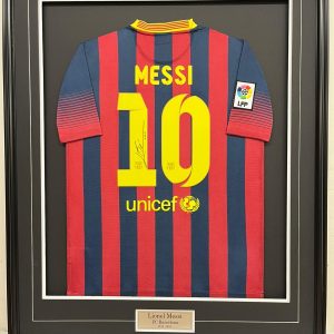 Lionel Messi - FC Barcelona - 2013-2014 - Framed Autographed Jersey
