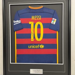 Lionel Messi - FC Barcelona - 2015-2016 - Framed Autographed Jersey