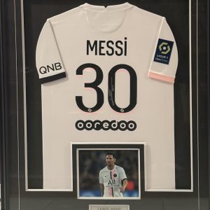 Lionel Messi - Paris Saint Germain - 2021-2022 - Framed Autographed Jersey (Away)