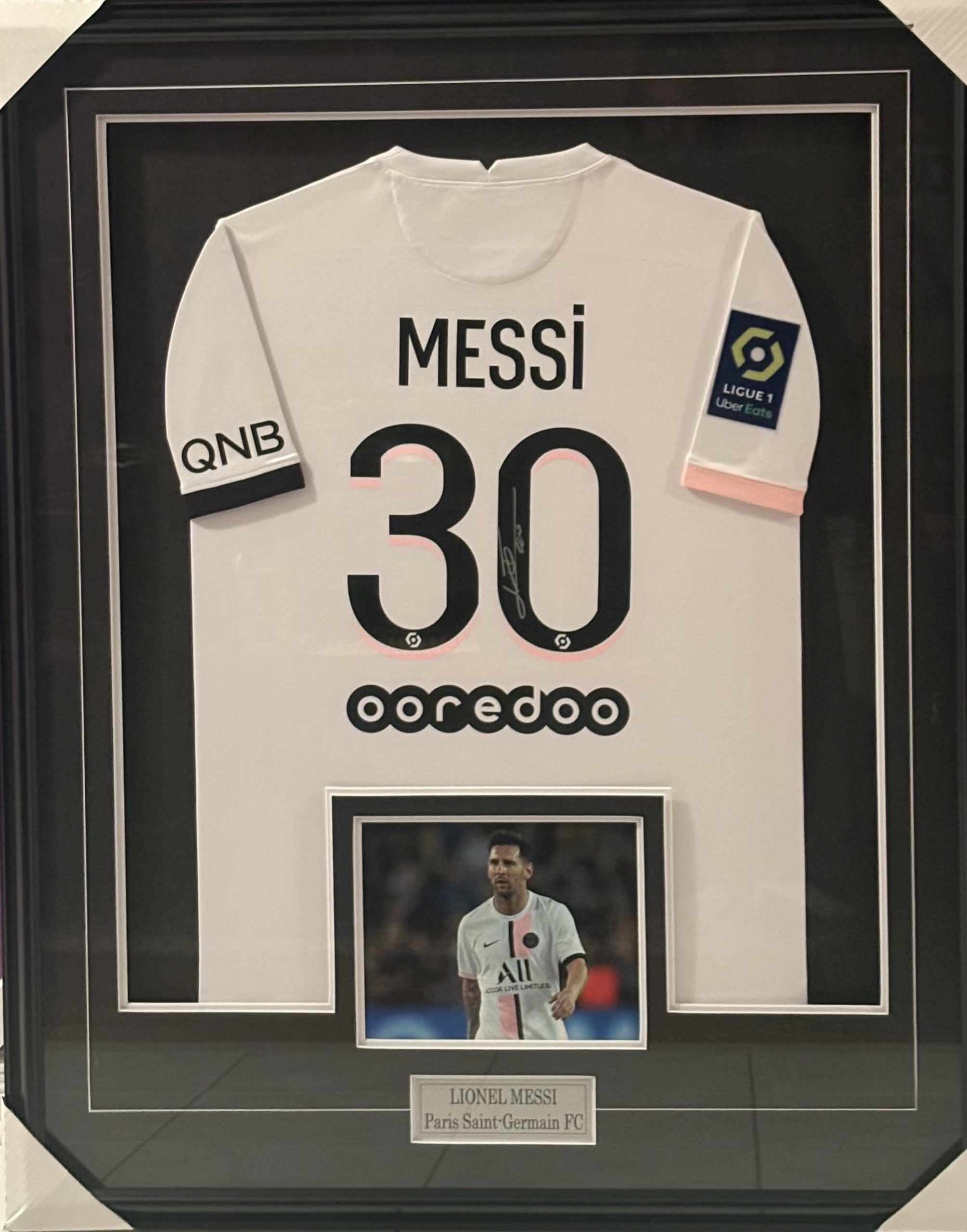 Lionel Messi - Paris Saint Germain - 2021-2022 - Framed Autographed Jersey (Away)
