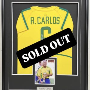 Roberto Carlos - Brazil National Team - Autographed Framed Jersey