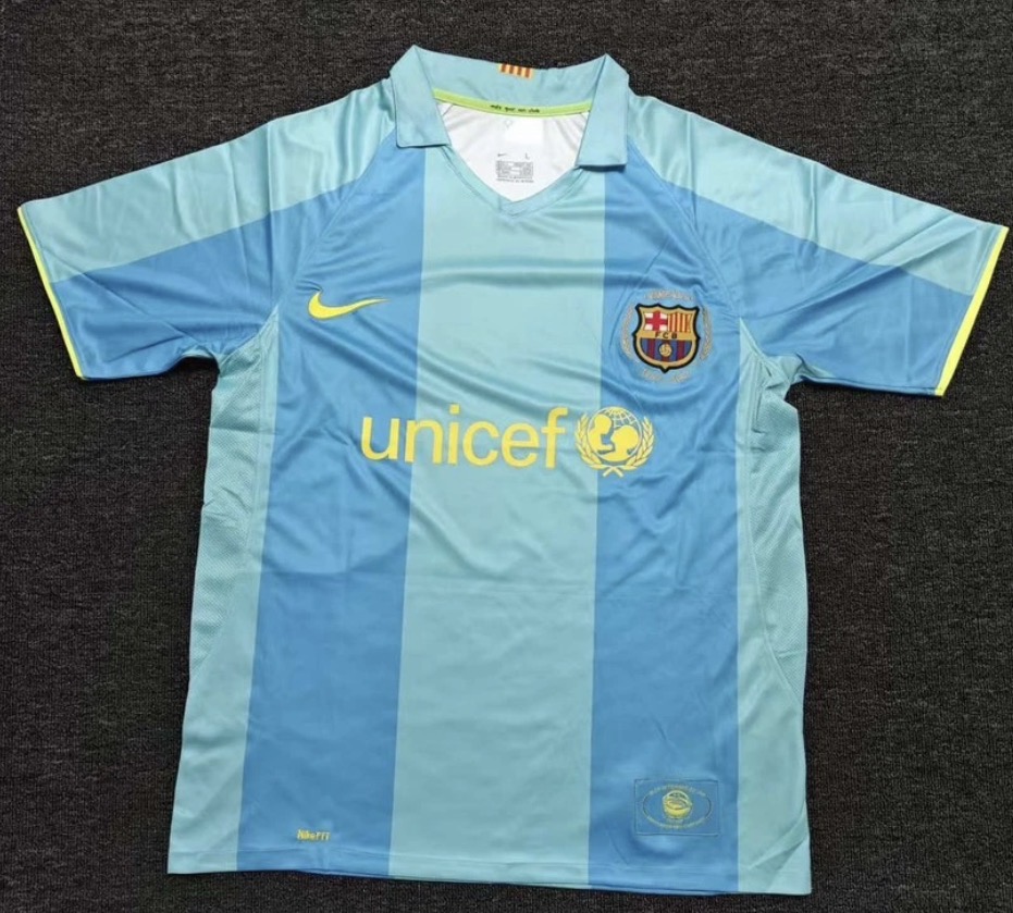 Lionel Messi – FC Barcelona – 2007-2009 Away Sky Blue (Turquoise) Shirt – Framed Autographed Jersey - Image 2