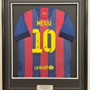 Lionel Messi – FC Barcelona – 2014-2015 – Framed Autographed Jersey