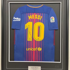 Lionel Messi – FC Barcelona – 2017-2018 – Framed Autographed Jersey