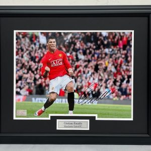 Cristiano Ronaldo - Manchester United FC - 2006 - 2007 - Framed Autographed Photo